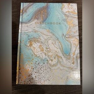 Marble Design Sketchbook with Gold Accents